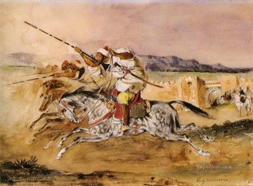 ウジェーヌ・ドラクロワ Painting - アラブ幻想曲 1832 ウジェーヌ・ドラクロワ